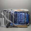 Tall Beach Chairs for Adults, 17" High Backpack Beach Chair with Wooden Armrests, 5 Positions Reclining Heavy Duty Chair with Large Cooler Pouch, Support to 350LBS Striped Blue,1pack