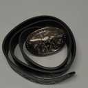 VONMELLI Western Belt for Men Women, Embossed Leather with Bull Buckle