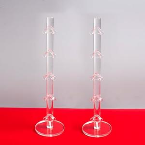 2 Pack Sunglass Holder Acrylic Display Stands, Clear Eyeglass Holder Stand Sunglasses Holder Organizer, Acrylic Glasses Display for Selling, Displaying and Storing Glasses Sunglass (4 Layers)