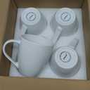 Mfacoy White Coffee Mugs Set of 4, 16 Ounce Mug with Handles, Ceramic Coffee Cups, Porcelain Mugs Sets, Large Coffee Mugs for Coffee, Tea, Hot Cocoa, Milk, Microwave and Dishwasher Safe