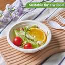 ECOLipak 150 Pack 12 oz Paper Bowls Disposable, Heavy-Duty Biodegradable Compostable Bowls Made of Natural Sugarcane Bagasse, Suitable for Salad, Dessert, Milk, Cereals