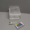 Rechargeable Shower Light No Wiring, 16 Color Changeable Ocean Wave Projector Light, Dimmable Waterproof Shower Lamp with Remote, Rotating Flame Water Ripple Lamp for Shower, Bathroom, Bedroom Decor