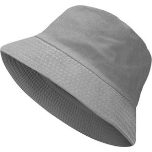 PFFY Bucket Hat for Women Men Cotton Summer Sun Beach Fishing Cap (Gray)