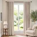Lazzzy Velvet Blackout Curtains Thermal Insulated Room Window Drapes Super Soft Luxury Curtains for Living Room Bedroom Rod Pocket 2 Panels, Beige, 52" W x 84" L