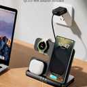 3 in 1 Charging Station for Samsung, Wireless Charger Stand for Galaxy S26/S25/S24/S23/Z Fold, Phone and Watch Charger for Samsung Watch Galaxy 8/7/6/5, Galaxy Buds 3/2/Pro
