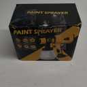 Paint Sprayer Tool 1000W High Power Electric Paint Spray Gun with Adjustable Spray Width Knob 4 Nozzles and 3 Patterns Simple to Clean for Lawn and Garden Furniture Home Interior House Painting Yellow