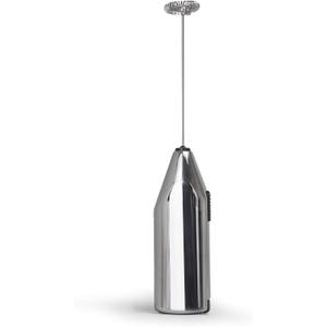 Primula Milk Frother, Handheld Whisk, Drink Foamer, Mini Blender Mixer For Coffee, Frappe, Bulletproof, Matcha, Espresso. Battery Operated, Easy To Clean And Use, Chrome (One Size)