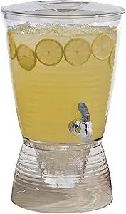 CreativeWare 2 Gallon Beverage Dispenser with Base Ice Cylinder Sleeve