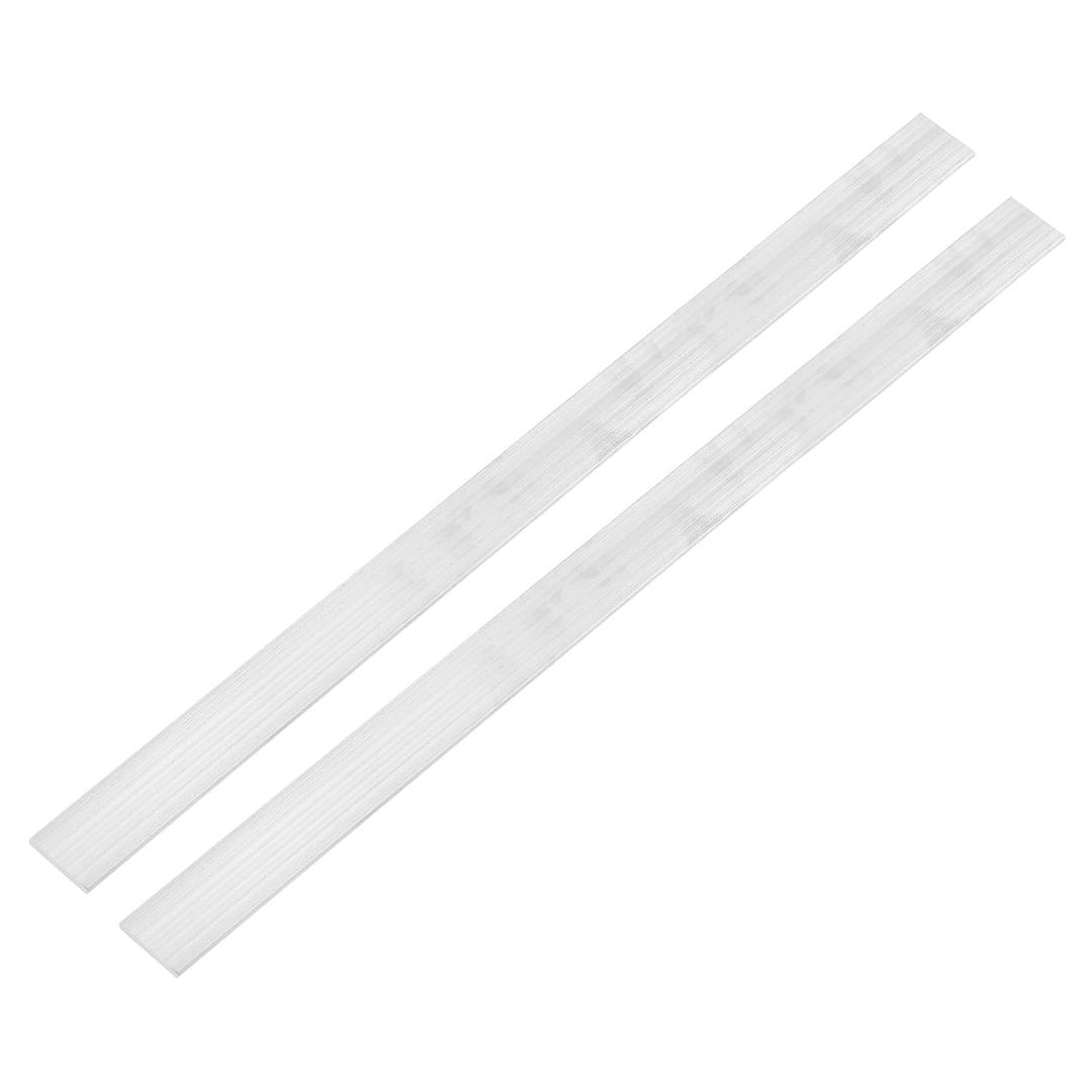 Uxcell Square Aluminum Flat Bar, 2Pcs 1/8" Thickness 1" Width 16" Length Square Aluminum Bar 6061 Aluminum Flat Plate, 3 x 25 x 406mm Solid Mill Stock