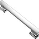 Alzassbg 10 Pack Polished Chrome Cabinet Pulls, 5 Inch(128mm) Hole Centers Kitchen Cabinet Handles for Cabinets and Drawers AL3061CP