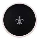 Kraftware Pastimes Collection 14" Round Serving Tray (Fleur De Lis, Black)