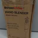 Bonsenkitchen Hand Blender, Immersion Blender with 2 Mixing Speed, Electric Handheld Mixer Portable Stick Mixer with Stainless Steel Blades for Soup, Smoothie, Puree, Baby Food