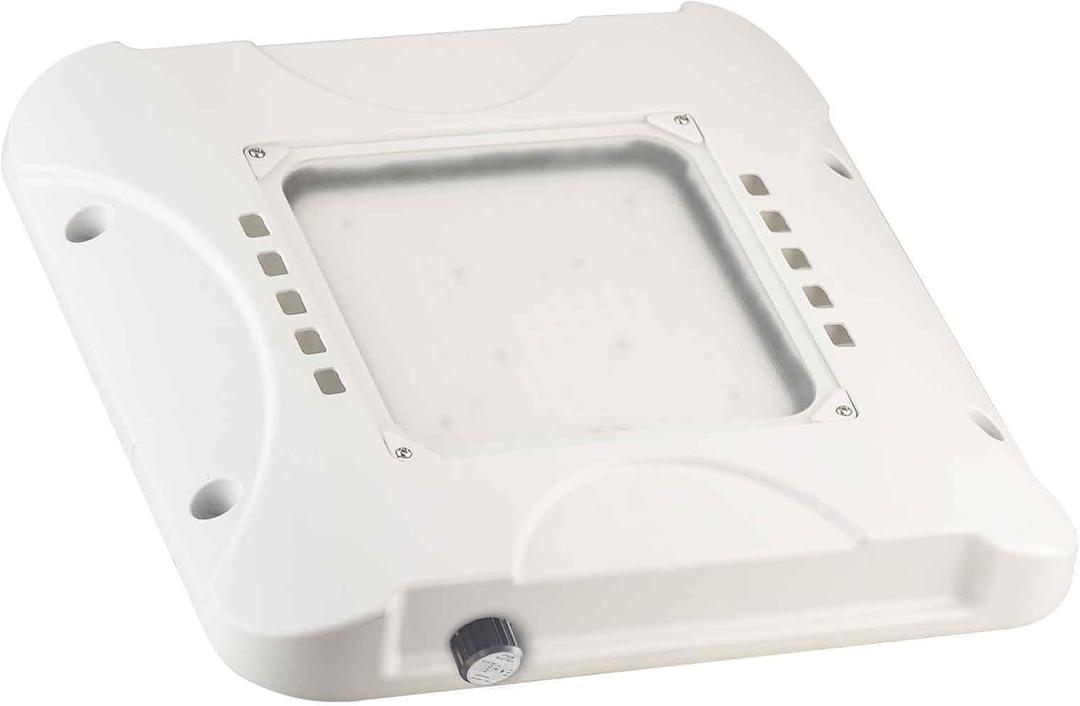 LED Gas Station Lights,80/100/120/150W Selectable 17250LM,5000K Adjustable Commercial Canopy Lights Outdoor,IP65 Waterproof,16.5"x 16.5" LED Canopy Ceiling Light for Warehouse Stadium,AC100-277V