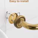 20 Inch Bronze Shower Grab Bar Gold, Munzong Antique Brass Bathroom Grab Bar w/Anti-Slip Knurled Grip, Bathroom Balance Bar, Safety Bath Handrail Support, Handicap Injury Elderly Senior Assist Handle