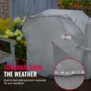 Grill Cover by Grillman, Gray, 60 Inch, BBQ Outdoor Grill Covers, Charcoal & Gas Grills, Waterproof, Rip-Proof, Weather-Resistant, Anti-UV, Barbecue Cover for Weber, Genesis, Charbroil, Nexgrill, etc