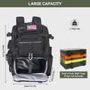 Bagenerous 39L Fishing Tackle Backpack with Rod Holders & Cooler,Water-resistant Fishing Gear Storage Bag with Protective Rain Cover,Black