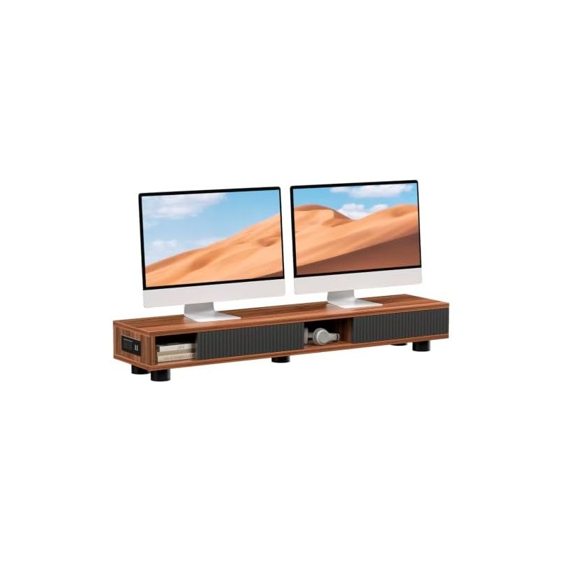 Artswish Dual Monitor Stand with Power Outlet, 42