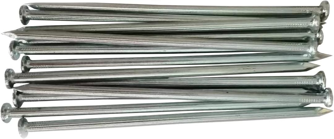Metal Stakes, 6 Inch 144 Pcs Galvanized Landscape Spikes,Garden Nails for Turf,Weed Barriers,Tent and More