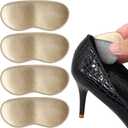 Dr.Foot Heel Grips for Men and Women, Self-Adhesive Heel Cushion Inserts Prevent Heel Slipping, Rubbing, Blisters, Foot Pain, and Improve Shoe Fit - 2pairs+ Extra 1pair (Beige)