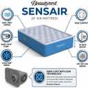 Beautyrest SensAir 20" Queen Air Mattress, Pump & Cool Vent Topper