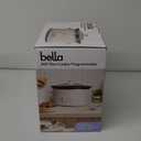 bella 6.0 Qt Programmable Slow Cooker, Ceramic Nonstick Coating, Adjustable Temperature & Cooking Times, Dishwasher Safe Stoneware Pot & Tempered Glass Lid, Tangle Free Cord Wrap, Oatmilk