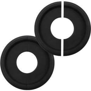 Semetall 2Pcs Black Ceiling Medallion 10 inches,Lighting PU Ceiling Medallion for Light Fixtures,Ceiling Fans,Chandeliers