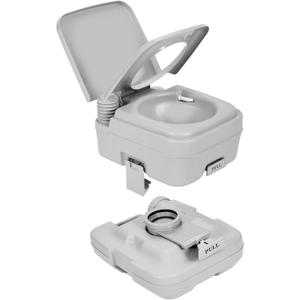 YITAHOME 2.6 Gallon Portable Toilet for Camping, RV Travel Potty with Press Flush Pump, Anti-leak Seal Ring for Travel, Boating, Hiking, Trips