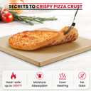 Unicook 16" x 16" Square Pizza Stone for Grill and Oven, Large Cordierite Bread Baking Stone for Crispy Crust Pizzas, Bread and Cookies, Includes Dough Scraper