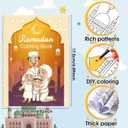 Zhanmai 48 Pcs Eid Mubarak Goodie Bags Fillers Ramadan Coloring Book Bulk Gift Ramadan Star Moon Holiday Activity Religious Mubarak Coloring Book for Activities Party Favors Supplies DIY Craft
