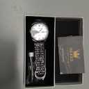 OLEVS Watch for Men Diamond Business Dress Analog Quartz Stainless Steel Waterproof Luminous Date Two Tone Luxury Casual Wrist Watch