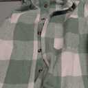 ZAFUL Men's Plaids Shirt Long Sleeve Button Down Lightweight Flannel Jacket Wool Blend Shacket Casual Shirts with Pockets (Medium), Plaid-light Green