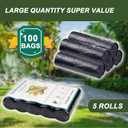 Home Compostable Trash Bags 13 Gallon, 100 Count Tall Kitchen Garbage Bags (23 x 29) Black, Extra Strong Food Waste Bags for Kitchen, Office, Yard