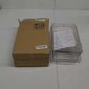 2 Tier Clear Organizer with Dividers for Cabinet, Shlef, Counter - MultiUse Slide-Out Storage Container - Kitchen, Pantry, Medicine Cupboard Bins, Bathroom, Vanity Makeup, Under Sink Organizing (8" W - 1 Set)