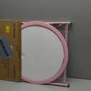 Garden 4 you End Table Metal Side Table Pink Round Folding Tray Cyan Sofa Small Accent Fold-able Table, Round End Table Tray, Next to Sofa Table, Snack Table for Living Room and Bed Room, 1 PC