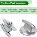 6Pcs Upgraded 7733P410-60 Surface Burner Knob,Gas Stove knobs Replacement for May-tag/Jenn-Air/Kitchen-Aid Gas Cooktop Stove,Replaces 74007733 AP5668987 etc Chrome Plated Stove knobs Set