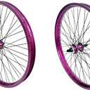 20 inch x 1.85" Heavy Duty Bike Rim Wheels Set, 12 Gauge 48 Spokes Wheelset, Double Wall Aluminum Alloy 20" Bicycle Rims Set (Front & Rear) (Purple) Disc Brake