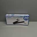 20 Pack Slack Pant Hangers Trousers Jean Hangers, Open Ended Pants Easy Slide Organizers, Chrome and Black Friction