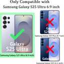ZONRW for Samsung Galaxy S25 Ultra Case Magnetic,for Women Girls Soft Cute Wave Frame Curly Shape Love Heart Luxury Plating Phone Case Compatible with MagSafe Shockproof Back Cover 6.9"-Dark Purple