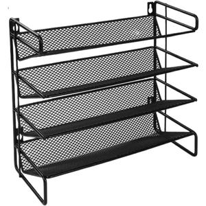 Spice Rack Spice Organizer 4 Tier Kitchen Spice Rack Organizer for Countertop Desk Organizer Shelf Spice Rack Organizer for Cabine Spice Shelf Spice Rack Organizer, Black