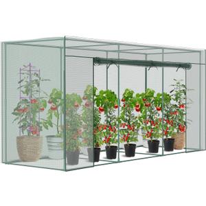 Crop Cages for Garden Plant, 11.8x4x6 Ft Plant Protection Tent with Zippered Door, Raised Bed Cover, Garden Bed Cover with Frame, Wind-Resistant Plant Cages for Outdoor Plants Vegetable Flower