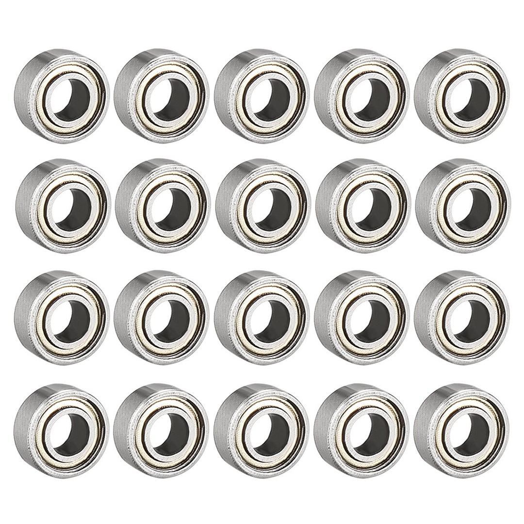 uxcell 683ZZ Ball Bearing 3mm x 7mm x 3mm Double Shielded Deep Groove Bearings, Carbon Steel 20pcs