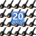 20 Pack 6 inch Plastic Spring Clamps, Black Heavy Duty Clips, Backdrop Clips, Plastic Clamps for Crafts, Backdrop Stand, Woodworking, Photography