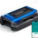 24/7 Solar Powered Automatic Electric Pool Skimmer Robot with APP Support Floating Surface Cleaner for Above Inground Pool,Auto Robotic Pool Skimmer with Efficient Solar Breeze(Blue)