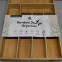 Pristine Bamboo Luxury Bamboo Kitchen Drawer Organizer - Silverware Organizer, Utensil Holder & Cutlery Tray Drawer Dividers for Flatware (9 Slot, Natural)