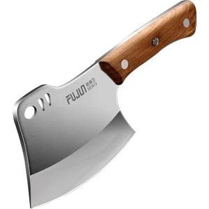 Meat Bone Cleaver Knife for Meat Cutting Handmade, Heavy Duty Butcher Axes, Hand Forged Bone Chopper, Full Tang Chopping Knife for Kitchen Outdoor BBQ Chirstmas Mother Father Gifts Idea Men