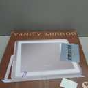 ROLOVE 22x17 Inch Lighted Vanity Mirror with Dimmable LED Lights - 3 Color Modes, Smart Touch Control & 360 Rotating Base - Desk Makeup Mirror (White)