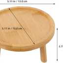 balacoo Solid Wood Plant Stand 5.11 Inch Small Indoor Flower Pot Holder Plant Shelf Rack for Living Room Balcony Desk with Natural Wood Finish