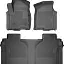 Husky Liners Weatherbeater Floor Mats | Fits 2015-2026 Ford F-150, 2022-2026 Lightning, SuperCrew (Crew Cab) w/Carpet & w/Out Fold Flat Storage | Front & 2nd Row, 3-pc Black - 94041