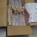 DIWNELEM 2Pcs Floor Candelabra Wedding Centerpieces Gold Candelabra Centerpieces 5 Arm 42" Tall Metal Candle Holder Metal Candlestick Holders with Acrylic Removable Lampshade for Christmas Decoration