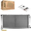 KAX CU1693 Full Aluminum Radiator, Compatible with K1500, C1500, Tahoe, K2500, K1500 Suburban, C2500, Yukon, C1500 Suburban, K3500, C3500, Escalade, Blazer, C3500HD, with Radiator Cap
